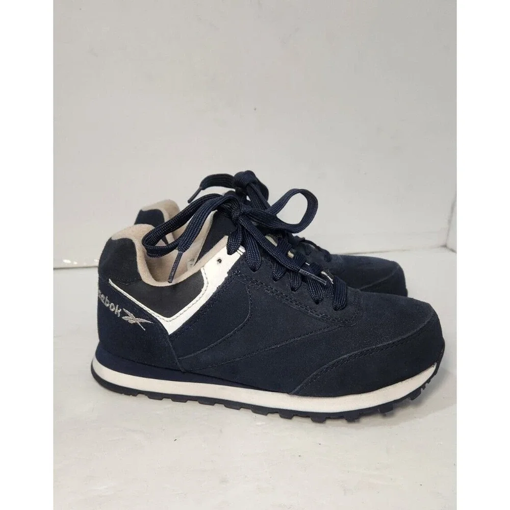 Reebok Leelap Retro Jogger‎ Steel Toe Work Shoes Blue RB1975 Size 7 W - Picture 2 of 11